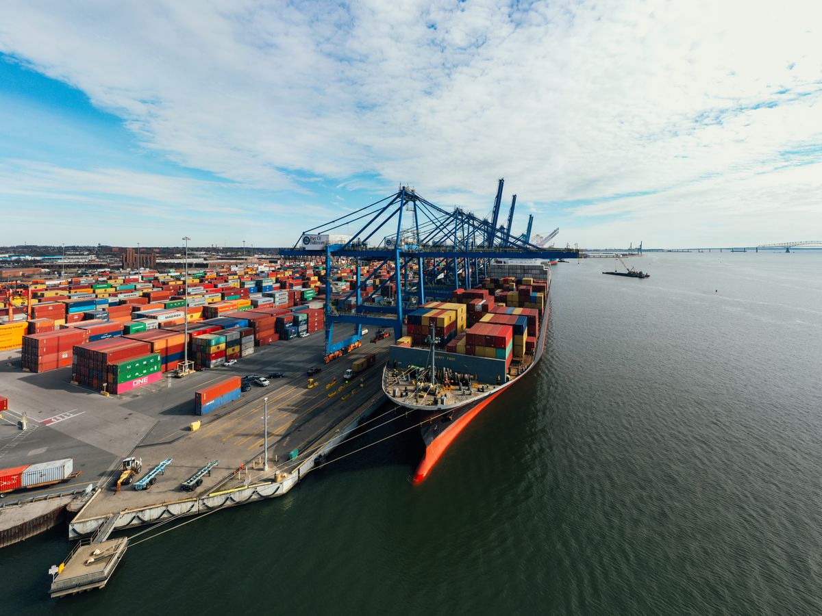 Container terminal and cranes